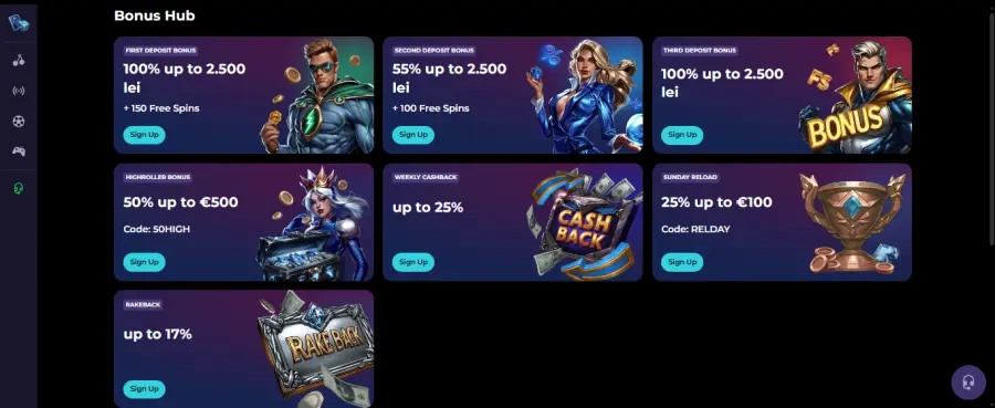 High fly bet bonus